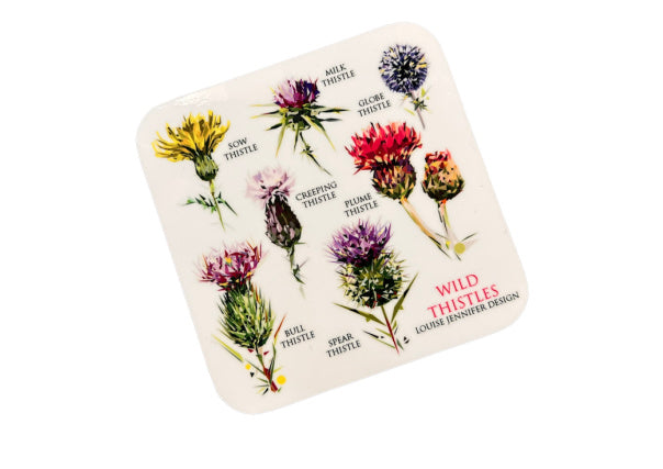 Wild Thistle coaster drinks Scotland Scottish Design Colour